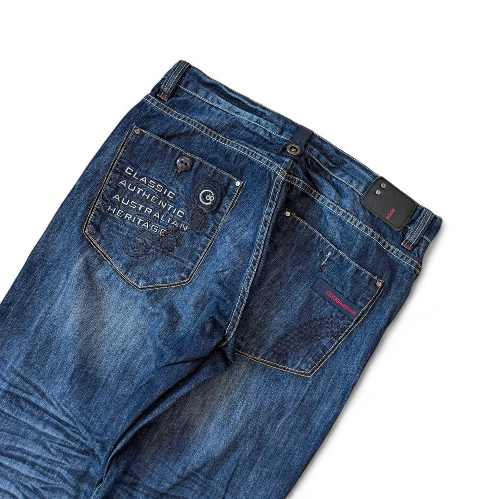 Vintage Coogi 69 Dark Blue Embroidered Pockets Jeans Men's Size 36x30 Skater Y2K